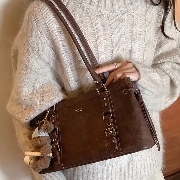 sac fourre tout pour femme; sac à main vintage pour les déplacements d'automne et d'hiver de grande capacité