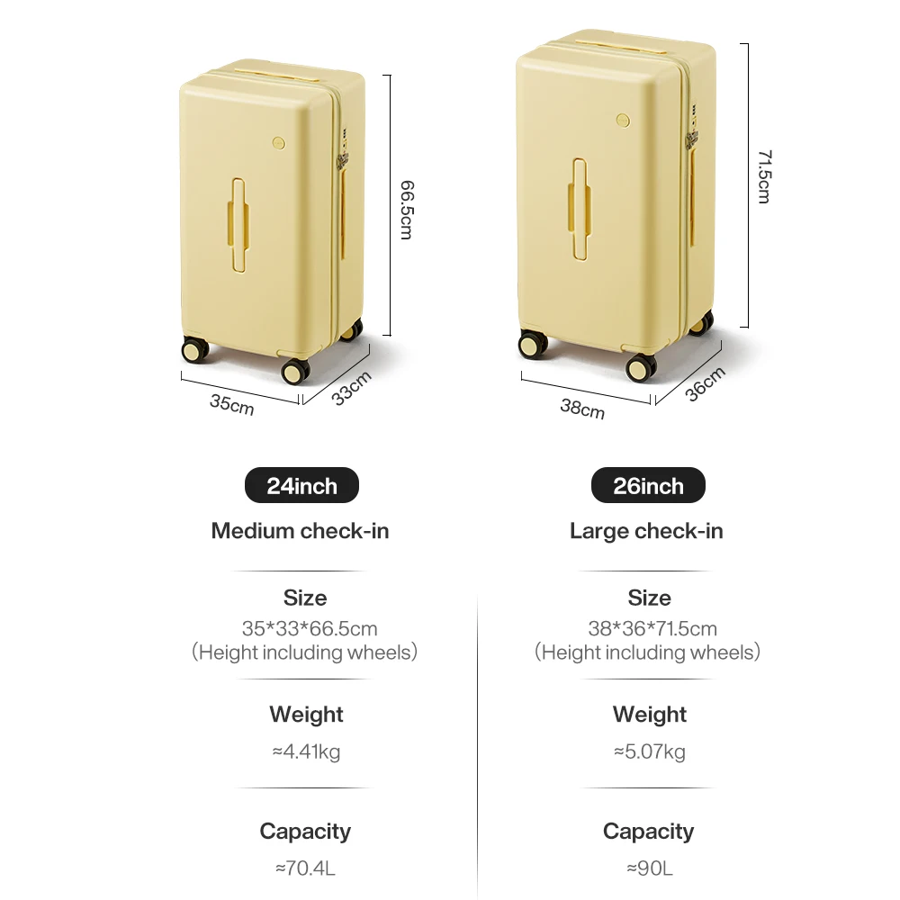 mixi valise grande capacité 24 26 pouces vérifié dans les roues roulantes pc bagages tsa serrure boîtier de chariot valises de voyage coffre m9301