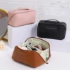 Trousse de toilette de maquillage de grande capacité pour femmes, trousse de maquillage, pochette de rangement, boîte de luxe pour dames, sac de rangement, sac de voyage à fermeture éclair pour cosmétiques