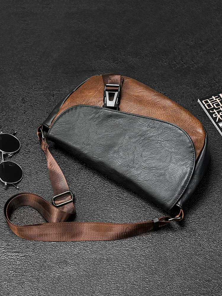 petits cartables rétro tendance pour hommes, sacs à bandoulière polyvalents pour les déplacements, nouveaux sacs de facteur à la mode pour garçons cool