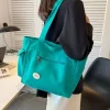 sac à bandoulière en toile pour femmes, fourre tout de grande capacité pour étudiantes, sac à main de banlieue, nouvelle collection 2024