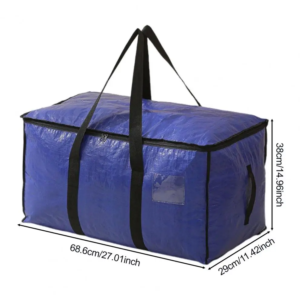 grand sac de rangement pour couette, bac de rangement transparent avec couvercle, poignées renforcées, fourre tout de rangement pliable et étanche pour emballage de vêtements