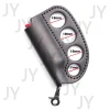 Étui en cuir pu de stockage de briquet d'auto défense de camping en plein air, cadeaux de porte clés de combat polyvalents portables