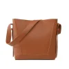 Sac seau de luxe pour femmes, sac à bandoulière de grande capacité en cuir souple, fourre-tout sous les bras, mode banlieue, nouvelle collection 2025 ​