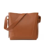 Sac seau de luxe pour femmes, sac à bandoulière de grande capacité en cuir souple, fourre-tout sous les bras, mode banlieue, nouvelle collection 2025 ​