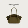 Sac fourre-tout en daim haut de gamme pour femmes, sac de banlieue de grande capacité, sac à bandoulière boulettes, sac à main polyvalent à la mode, nouvelle collection 2025