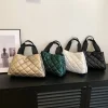 sac à main hobo matelassé pour femmes, grande capacité, sac à poignée supérieure, doux, couleur unie, portable, en coton, pour filles, hiver