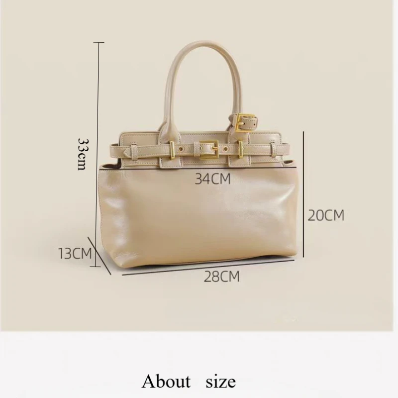 sac à main en cuir de vachette brillant haut de gamme pour femme, sac à main de loisirs, sac initié en peau de vachette commpiedmont, fourre tout kakhi office ladies, avertir l'huile, nouveau, 2025