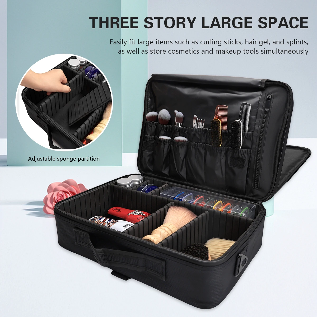 sac à dos portable pour salon de coiffure, sac à main pour barbier, sac de maquillage pour coiffeur, peut accueillir des bagages, grande capacité de stockage, sac de coiffure pour gril