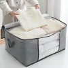 Sac de rangement pour couette en coton Non tissé, sac de rangement pour vêtements de grande capacité, bagage Mobile, sac Portable résistant à l&rsquo;humidité et à la poussière