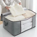 Sac de rangement pour couette en coton Non tissé, sac de rangement pour vêtements de grande capacité, bagage Mobile, sac Portable résistant à l&rsquo;humidité et à la poussière