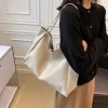 sacs fourre tout pour femmes grande capacité pochette sous les bras sac à bandoulière en cuir pu souple rétro sac à main décontracté sac seau portable 2025 nouveau