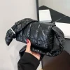 mode femmes matelassé sac fourre tout léger hiver chaud vers le bas coton rembourré plaid sac à bandoulière filles sous les bras sacs gonflés sacs à main