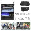 organisateur de bagages de voyage, étagères de voyage portables, sac de valise à 3 étagères, cube d'emballage pliable, sac de rangement pour placard suspendu, espace