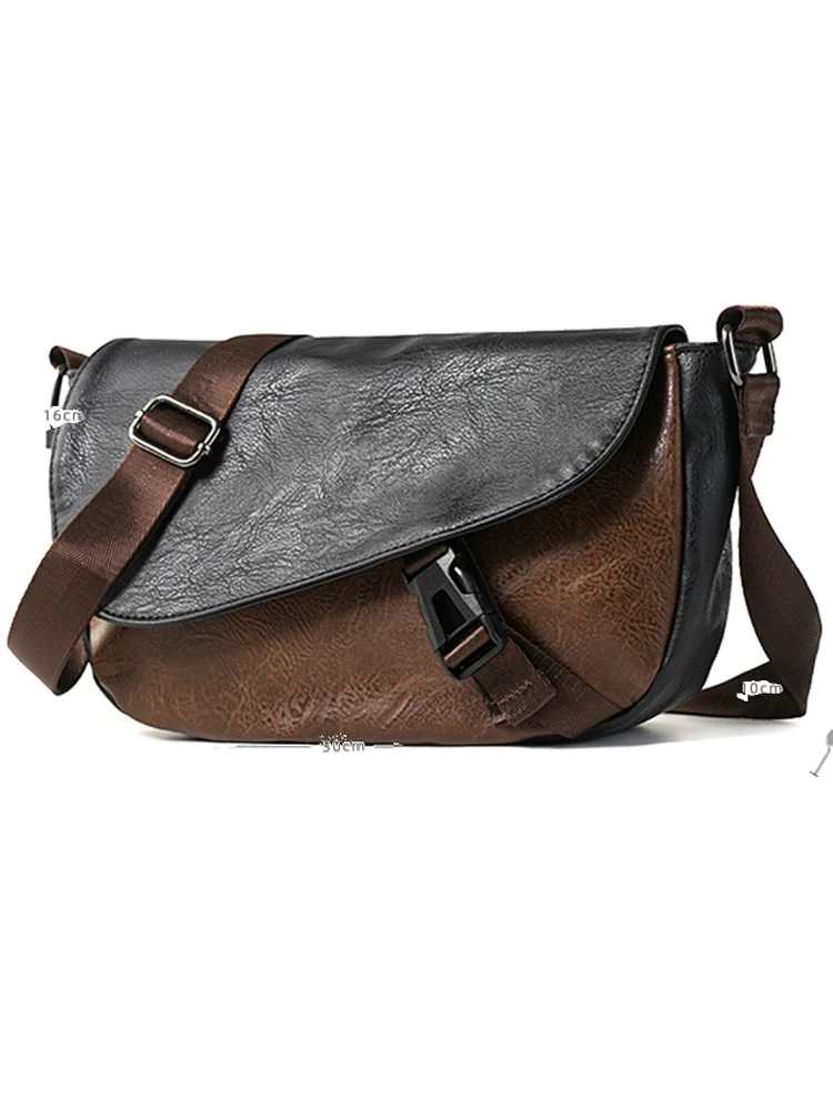 petits cartables rétro tendance pour hommes, sacs à bandoulière polyvalents pour les déplacements, nouveaux sacs de facteur à la mode pour garçons cool