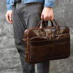 Sac à Main de Luxe en Cuir group pour Homme, Étui à Bombes de Voyage, pour Ordinateur Portable d&rsquo;Affaires, Grands Sacs de Messager