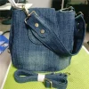 sac en denim décontracté pour femme, sac à bandoulière initié, sac à main pour femme, plusieurs poches, design de luxe, grand fourre tout bleu, e27