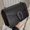 Sac à bandoulière sac à bandoulière et sac à main cartable pour femmes-mode serpent imprimé chaîne sac à main de luxe en cuir PU