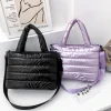 Sac à main matelassé en coton matelassé pour femme, sac à main à bandoulière, sac à main rembourré, léger, nouveau, fourre-tout matelassé