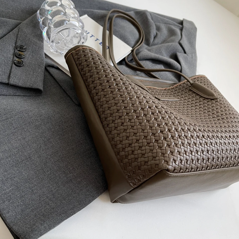 sac fourre tout grande capacité pour femme, design simple et décontracté, version coréenne, peut être utilisé comme sac à bandoulière, travail commconsulto