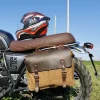 sac de selle de moto en cuir rétro, sac latéral de moto étanche pour mv agusta kawasaki indian aprilia vespa