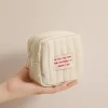 Petit sac de maquillage carré pour étudiants, petits écouteurs zéro portefeuille pour filles, sacs de rangement portables pour rouge à lèvres coréen