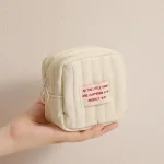 Petit sac de maquillage carré pour étudiants, petits écouteurs zéro portefeuille pour filles, sacs de rangement portables pour rouge à lèvres coréen