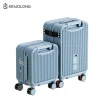 Valise de coffre pour enfants, ensemble de bagages pour enfants de 20 + 14 pouces et 24 + 14 pouces, bagage de cabine Pullman de couleur arc-en-ciel avec poussette