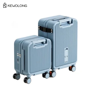 Valise de coffre pour enfants, ensemble de bagages pour enfants de 20 + 14 pouces et 24 + 14 pouces, bagage de cabine Pullman de couleur arc-en-ciel avec poussette