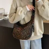 sac à bandoulière imprimé léopard populaire hobo femme sac à bandoulière en nylon léger à la mode guangzhou sac de haute qualité