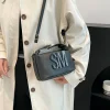sac à bandoulière carré pour femmes, petit sac à main à bandoulière avec lettres