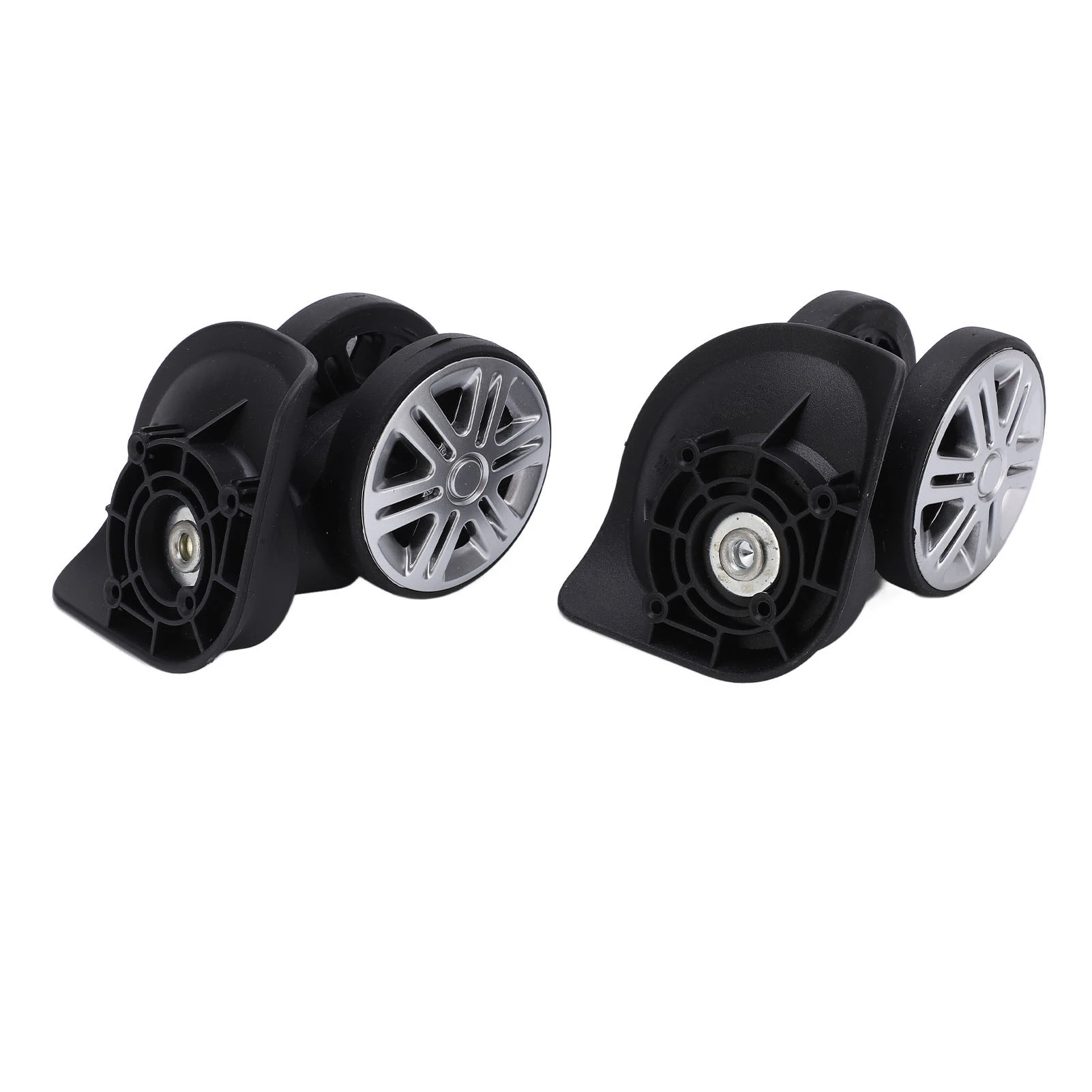 1 paire de roues pivotantes pour bagages, roulettes pivotantes pour valise, remplacement muet, roues à double rangée, roue muette pour bagages