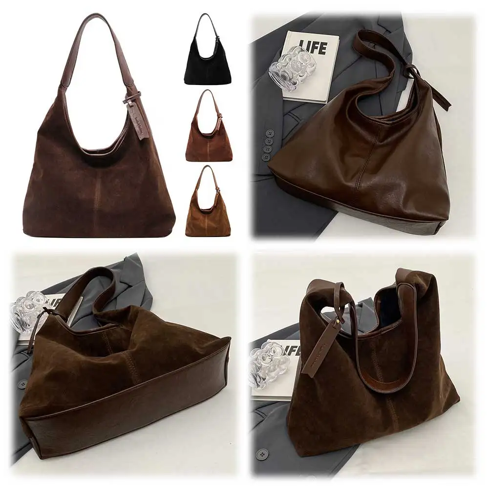 sac hobo vintage en daim pour femmes, fourre tout de grande capacité, sac à main automne hiver 2021, sacs à bandoulière pour les déplacements, tendance, sac sous les bras