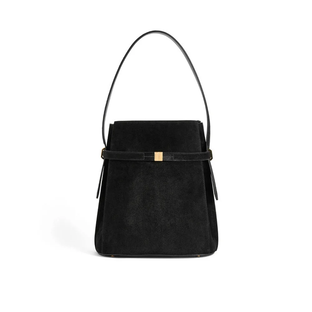 sac seau de grande capacité, lettre de niche, sac à bandoulière portable simple et polyvalent pour femmes