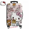 housse de valise kawaii hello kitty pour bagages de 18 à 32 pouces, protection de voyage anime