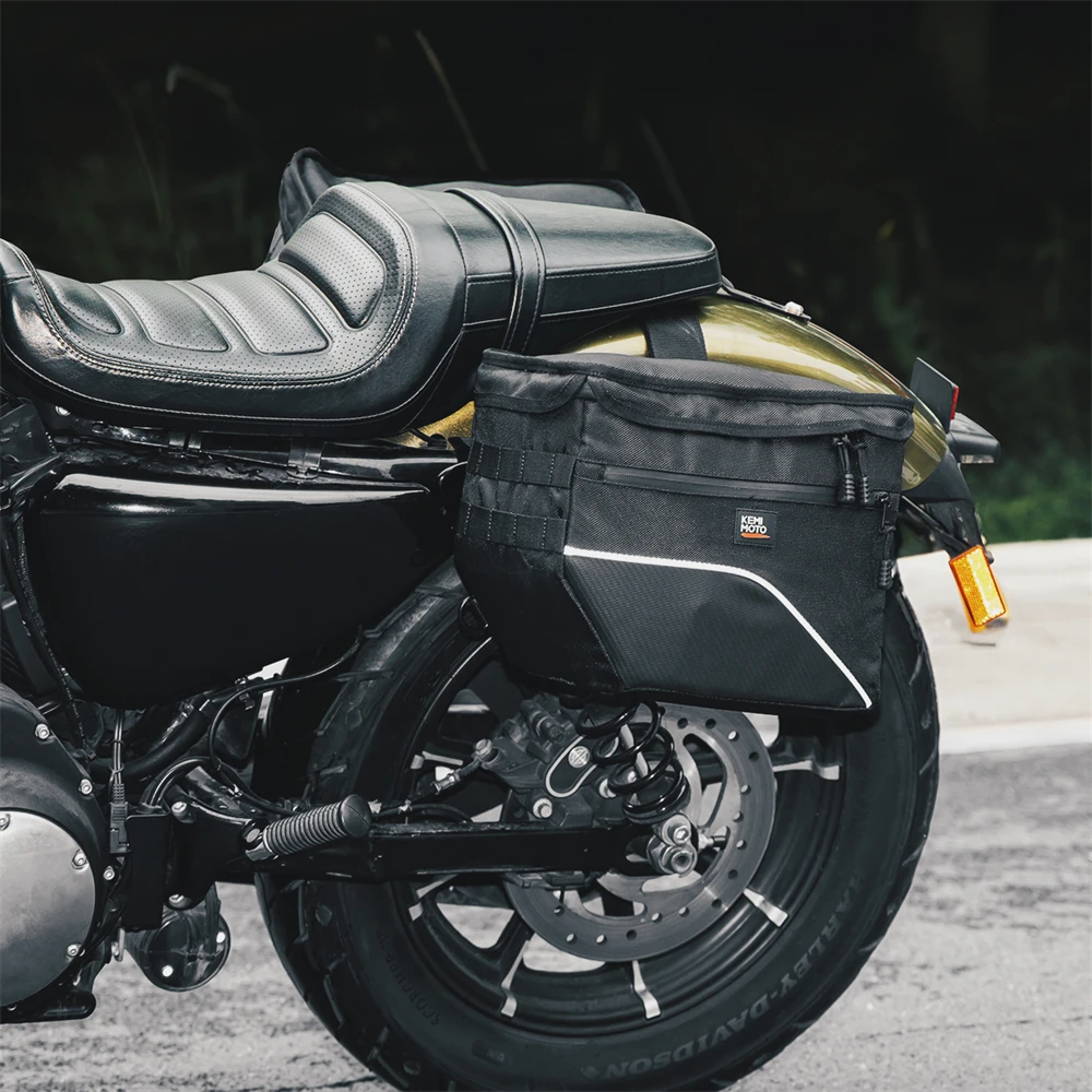 sacoches de dégager de moto universelles, jeter sur la sacoche, sacoches de scooter, sac de vélo softail sportster cruiser hurbike d343, 26l