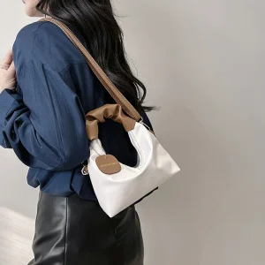 Sac fourre-tout plissé pour femme, design confortable, peut être mis en bandoulière plus d&rsquo;un sac à bandoulière initié