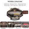nouveau sac à main pour hommes, sac à main rétro de bureau décontracté d'affaires de grande capacité, sac pour hommes en cuir véritable, sac de bureau, porte documents