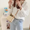 sac à bandoulière tissé seau, fourre tout en paille d'été, sac à bandoulière décontracté, sac de plage