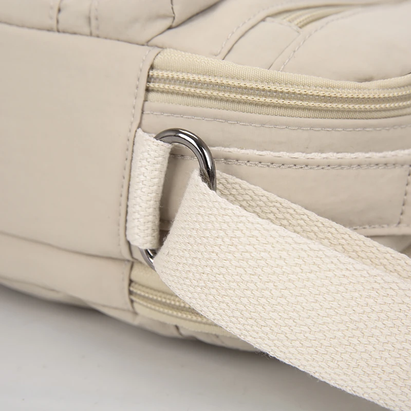 sac à bandoulière en nylon de luxe pour femmes, sac à main léger de grande capacité, sac à main de voyage multi poches avec sangle réglable