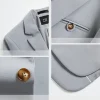 costume d'affaires décontracté pour hommes, de haute qualité, classique, simple, noir, marron, mode, ensemble 2 pièces (blazer + pantalon), mariage, s 6xl