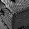 valise de maquilleur professionnel, trousse de vanité en alliage d'aluminium, boîte de rangement de cosmétiques, fourre tout de manucure, sac à main de voyage à 3 étages