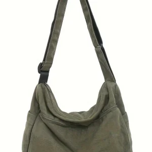 Sac Hobo à bandoulière en toile de grande capacité 4 couleurs – Écharpe durable, réglable et tendance
