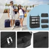 organisateur de bagages de voyage, étagères de voyage portables, sac de valise à 3 étagères, cube d'emballage pliable, sac de rangement pour placard suspendu, espace
