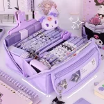 Trousse à crayons de grande capacité avec fermeture éclair, sac de papeterie Portable pour le rangement des fournitures scolaires et de bureau pour étudiants