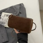 Mode Boston solide décontracté polyvalent sacs à bandoulière en vente 2025 haute qualité Faux daim Simple Compact sacs à bandoulière pour les femmes