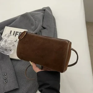 Mode Boston solide décontracté polyvalent sacs à bandoulière en vente 2025 haute qualité Faux daim Simple Compact sacs à bandoulière pour les femmes