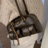Sac à bandoulière élégant avec plusieurs poches, matériel doré et sacs à main au design imprimé de lettres pour femmes, voyage, travail, sorties