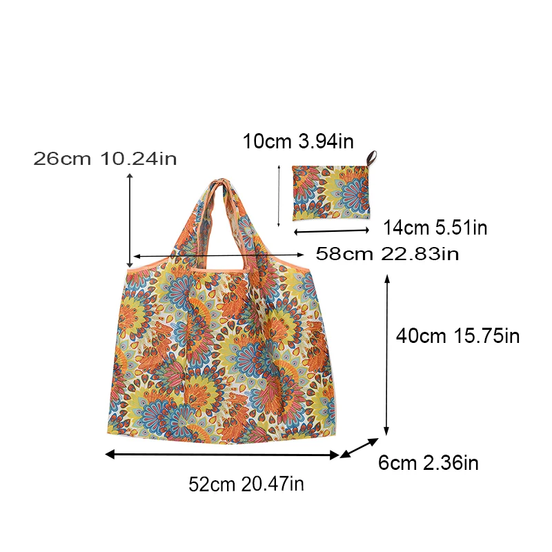 sac d'épicerie de supermarché portable pliable de grande capacité, sac de rangement d'épaule étanche
