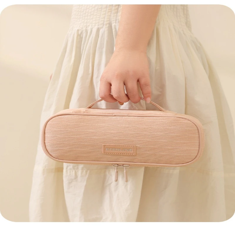 nouveau sac de maquillage carré multifonctionnel organisateur cosmétique de petite taille avec poignée, grande capacité pour le maquillage et les articles de toilette